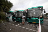 Damage at Kyriat Shmona bus station following pre-ceasefire rocket hit