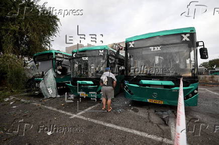 Damage at Kyriat Shmona bus station following pre-ceasefire rocket hit