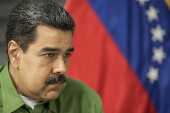 O ditador da Venezuela, Nicols Maduro, durante entrevista  Folha