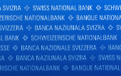 The logo of the Swiss National Bank (SNB) is seen during its annual general meeting in Bern