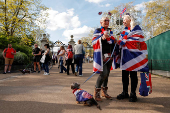 FILE PHOTO: People celebrate Britain's King Charles' coronation, in London