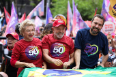 ltimo ato de campanha do candidato Guilherme Boulos (PSOL) na Avenida Paulista