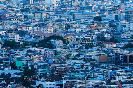 FILE PHOTO: Bangkok's skyline photographed during sunset in Bangkok