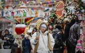 Christmas and New Year preparations in Moscow