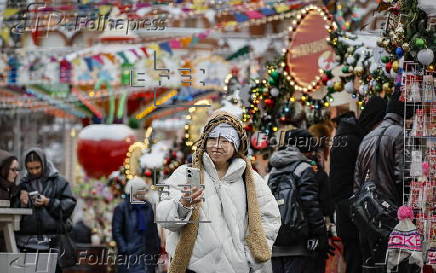 Christmas and New Year preparations in Moscow