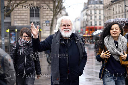 Anti-whaling environmental activist Paul Watson attends a press conference in Paris