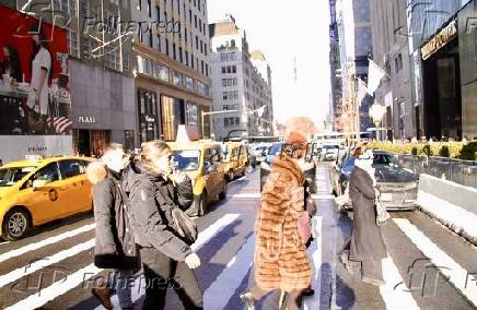 Vspera de natal na cidade de nova york.