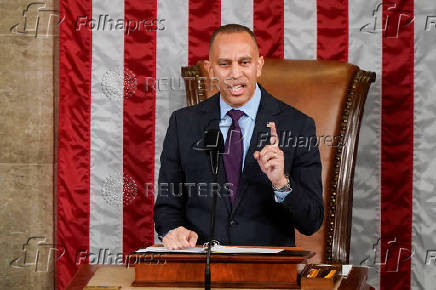 U.S. representatives gather to vote for their new Speaker of the House on the first day of the new Congress at the U.S. Capitol in Washington