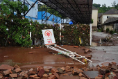 Chuvas causam estragos em Sinimbu (RS)