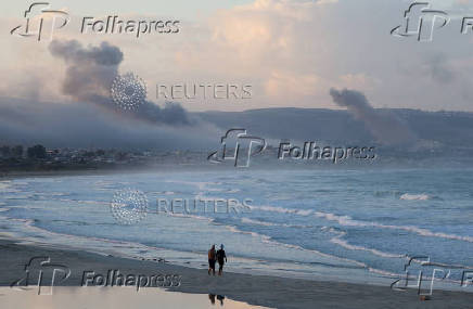 Smoke billows over southern Lebanon