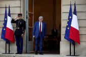 Meeting of the newly-named French government at Matignon in Paris