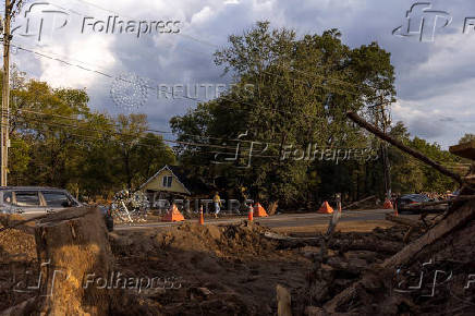 Aftermath of Hurricane Helene in North Carolina