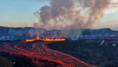 Volcano eruption near Grindavik