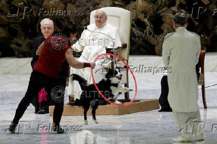 Pope Francis holds the weekly general audience