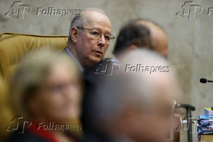 O ministro Celso de Mello em sesso do Supremo Tribunal Federal
