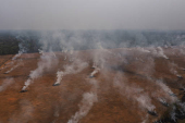 Queimada perto da rodovia Transamaznica, em Lbrea, no Amazonas