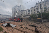 Aftermath of a Russian missile attack in Dnipro