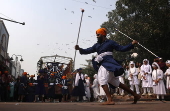 Sikh Religious procession to mark major Sikh festival Gurupurab