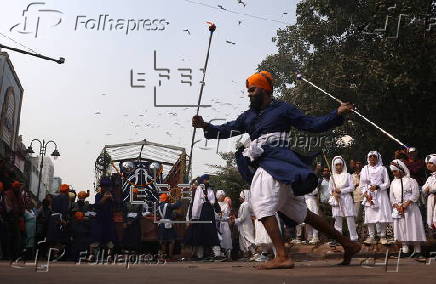 Sikh Religious procession to mark major Sikh festival Gurupurab