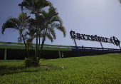 The logo of Carrefour supermarket is pictured in Rio de Janeiro