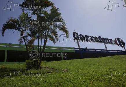 The logo of Carrefour supermarket is pictured in Rio de Janeiro