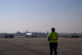 First flight to Aleppo International Airport after the ousting of Syria's Bashar al-Assad