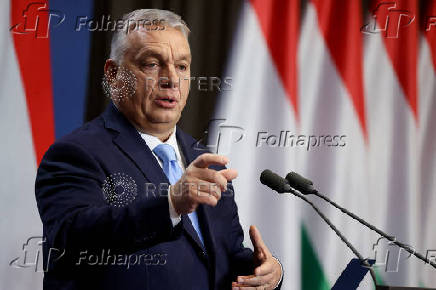 Hungarian Prime Minister Viktor Orban holds an international press conference in Budapest