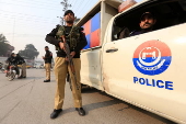 Security checkpoint on the eve of Christmas in Peshawar