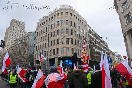 Polish farmers protest in Warsaw