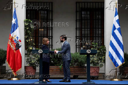 Chile's President Gabriel Boric meets Greece's President Katerina Sakellaropoulou in Santiago