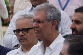 FILE PHOTO: Noel Tata, the half-brother of former chairman of Tata Group Ratan Tata, arrives to attend the final viewing of Tata, in Mumbai