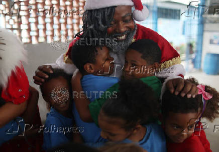 Christmas celebration in Cidade de Deus slum in Rio de Janeiro