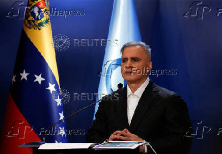 Venezuela's chief prosecutor Tarek William Saab attends a press conference, in Caracas