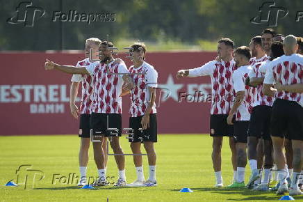 El Girona FC prepara su partido ante el Pars Saint-Germain