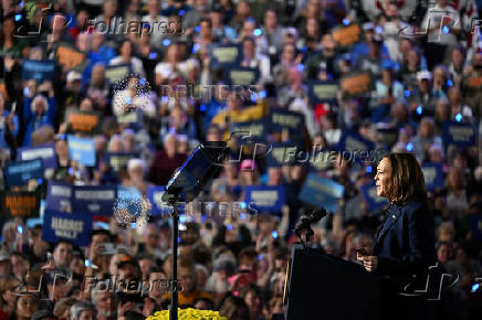 Democratic presidential nominee U.S. Vice President Harris campaigns in Wisconsin