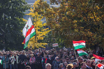 Celebrations of the 68th anniversary of the Hungarian Uprising of 1956, in Budapest