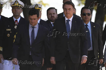  Jair Bolsonaro e o ministro da Justia, Sergio Moro