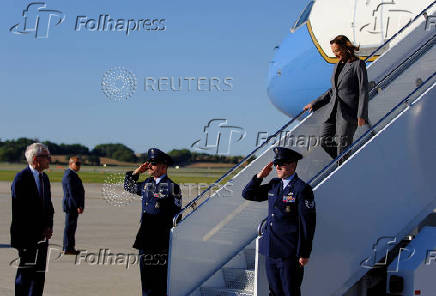 Democratic presidential nominee and U.S. Vice President Kamala Harris attends a campaign event in Madison