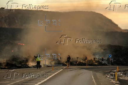 Volcano eruption near Grindavik