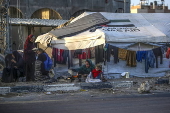 Internally displaced Palestinians in Deir Al Balah, Gaza Strip