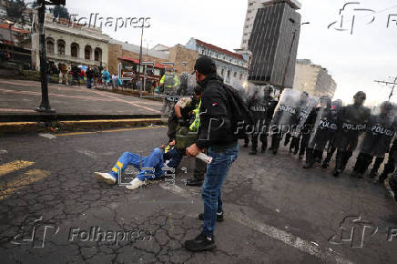 Marcha contra el Gobierno del presidente de Ecuador