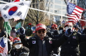 Supporters of South Korean President Yoon hold rally ahead of impeachment vote