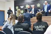 Coletiva de imprensa sobre operao Torniquete na Cidade da Polcia no RJ