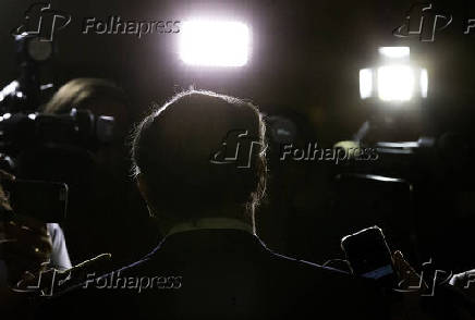 Alckmin durante entrevista, no Palcio dos Bandeirantes