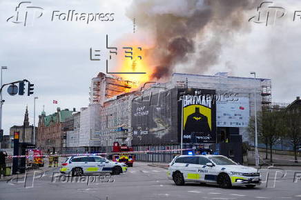Fire hits historical Stock Exchange building in Copenhagen