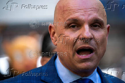 Arthur Aidala, attorney of Harvey Weinstein, speaks during a press conference at Collect Pond Park near Manhattan Criminal Court in New York City