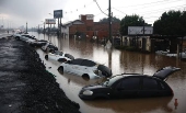 Carros atingidos em So Leopoldo