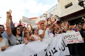 Tunisia's Free Destourian Party supporters protest for release of party leader Abir Moussi