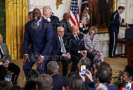 U.S. President Biden presents Presidential Medal of Freedom during ceremony at the White House