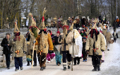 Revellers attend international mask festival in Vecumnieki